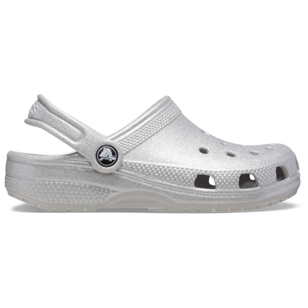 Crocs - Kid's Classic Glitter Clog - Sandalen Gr J3 grau von Crocs