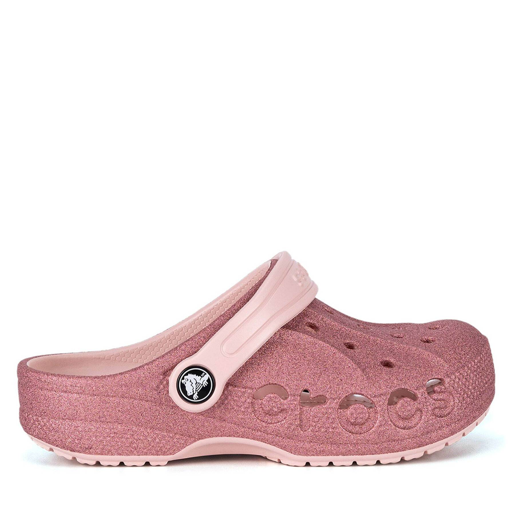 Pantoletten Crocs BAYA GLITTER CLOG KIDS 207015-6SR Rosa von Crocs