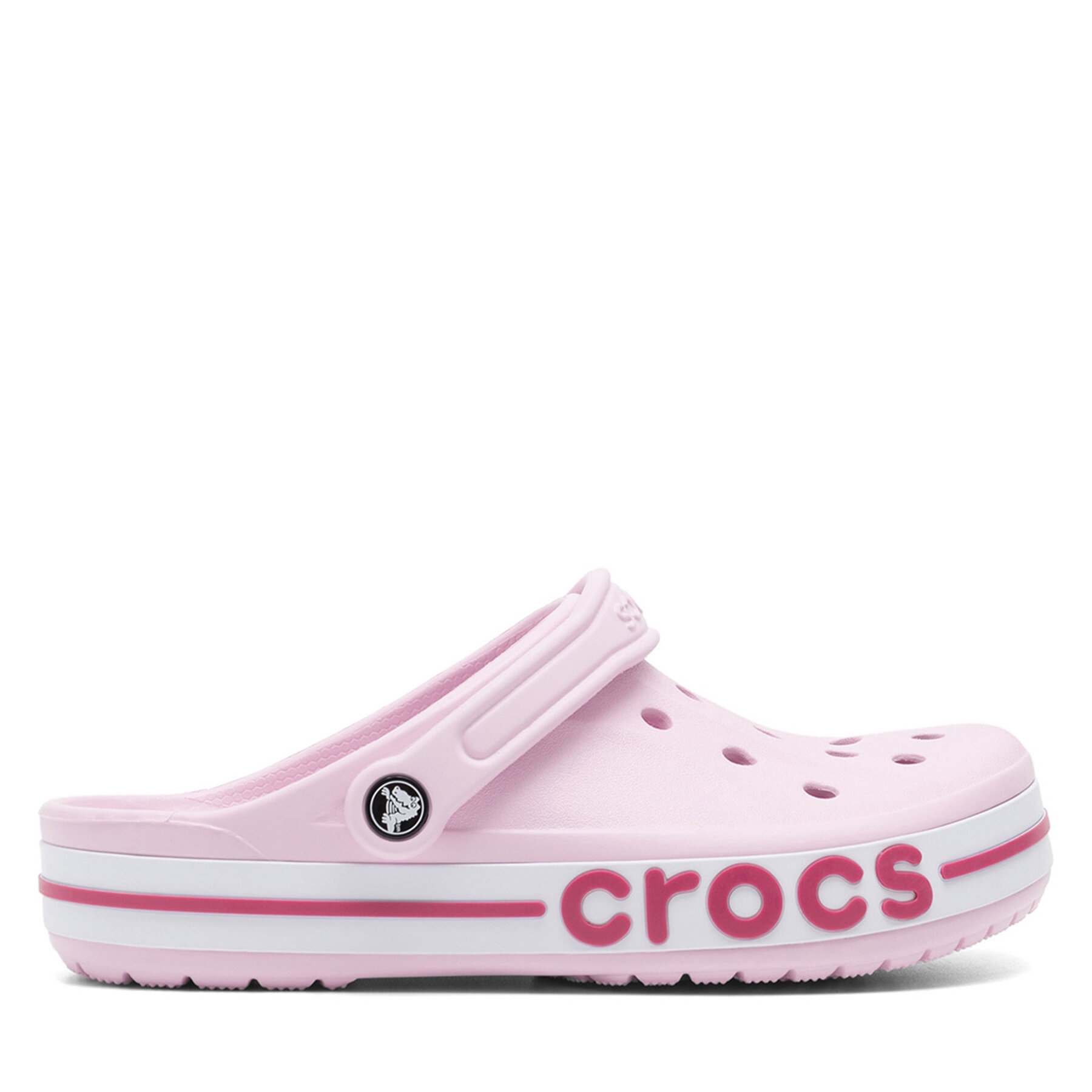 Pantoletten Crocs BAYABAND CLOG 205089-6TG Rosa von Crocs