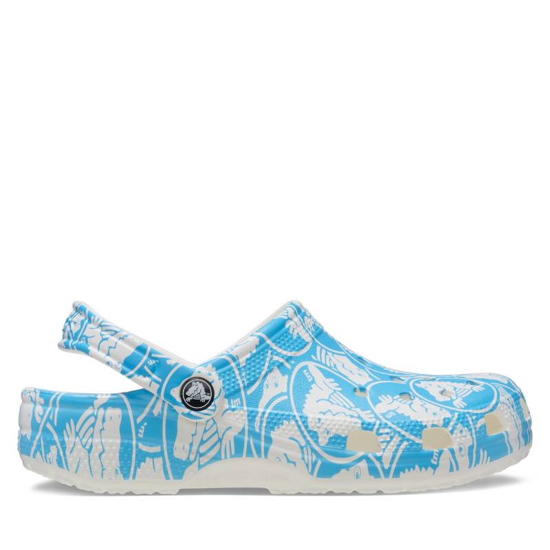 Pantoletten Crocs Classic Duke Print Clog 210003 Blau von Crocs