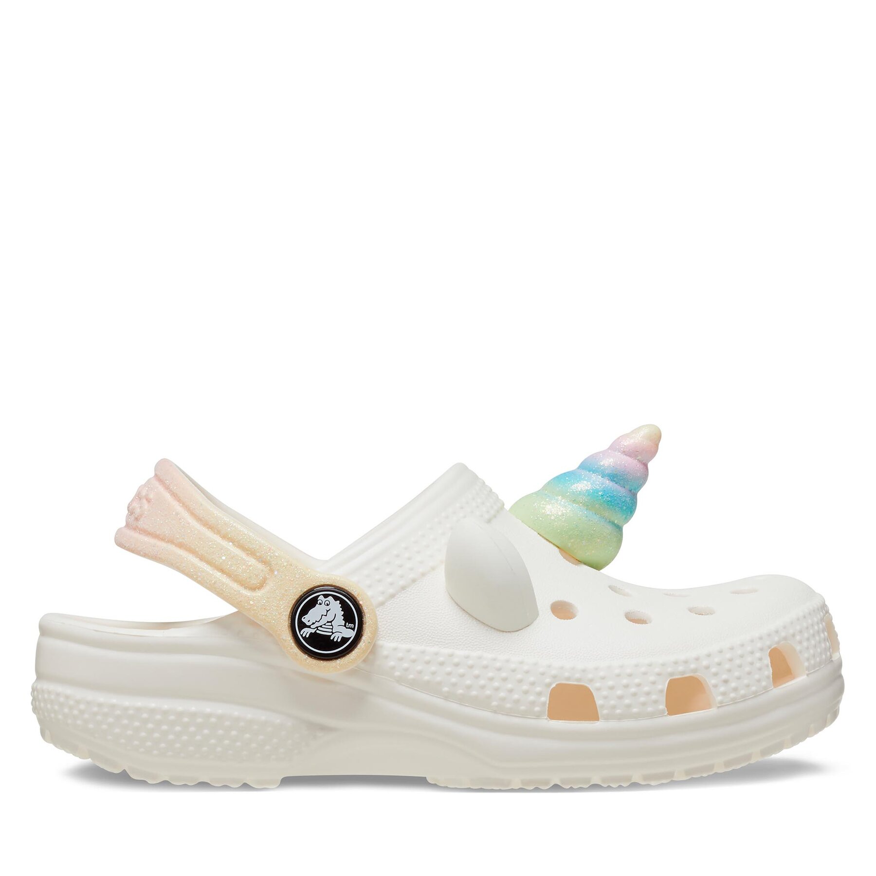 Pantoletten Crocs Classic Iam Rainbow Unicorn Clog T 209701 Weiß von Crocs