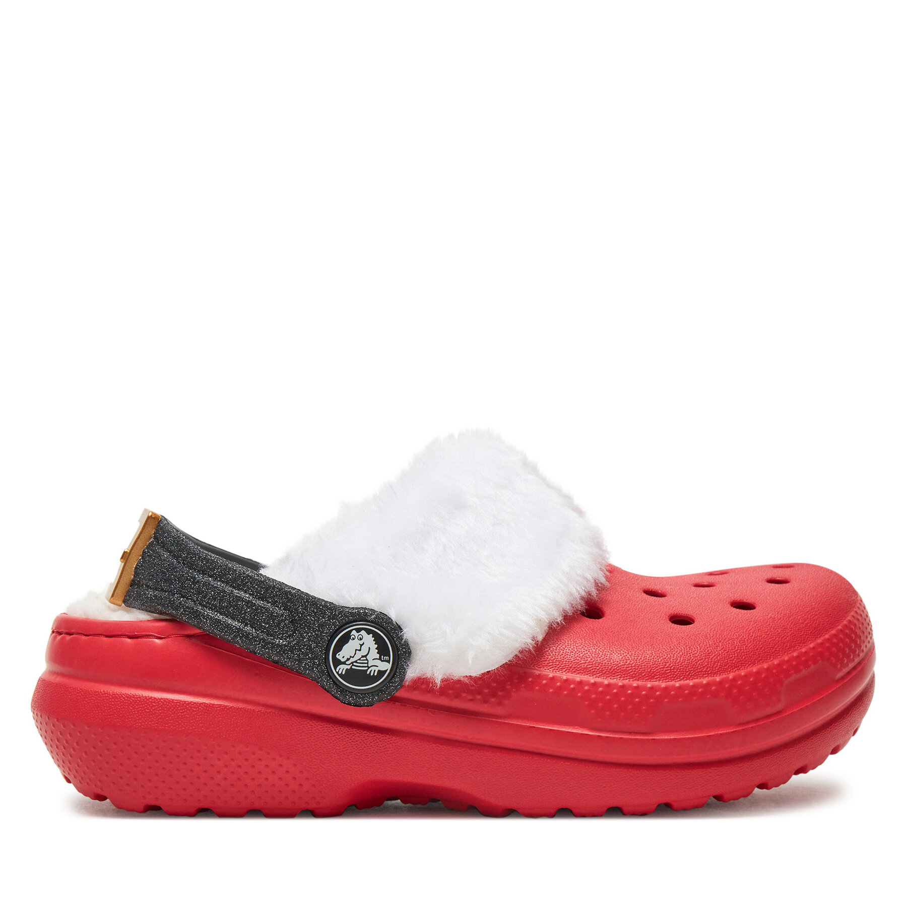 Pantoletten Crocs Classic Lined Santa Clog K 210931 Rot von Crocs