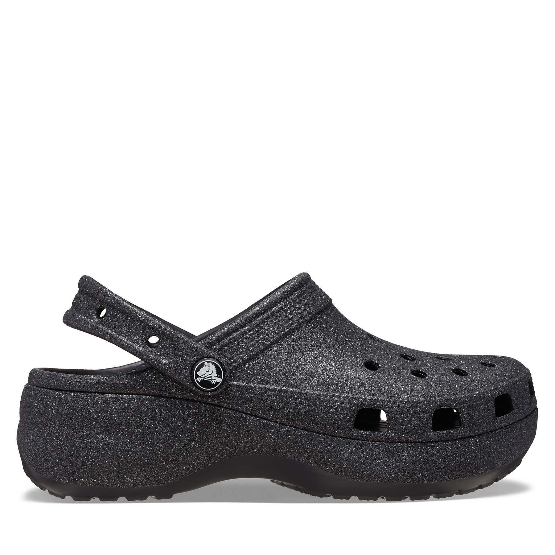 Pantoletten Crocs Classic Platform Glitter Clog W 207241 Schwarz von Crocs