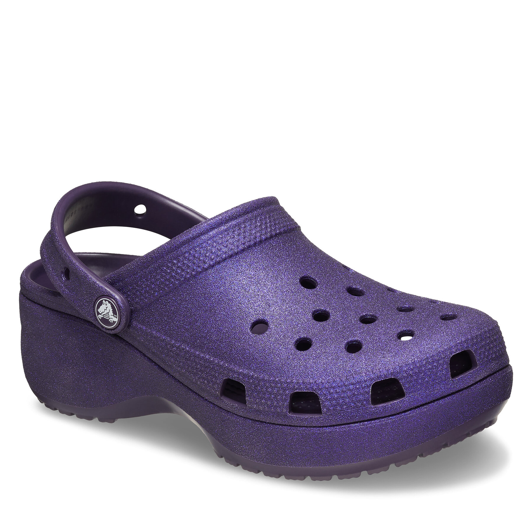 Pantoletten Crocs Classic Platform Glitter Clog W 207242 Violett von Crocs