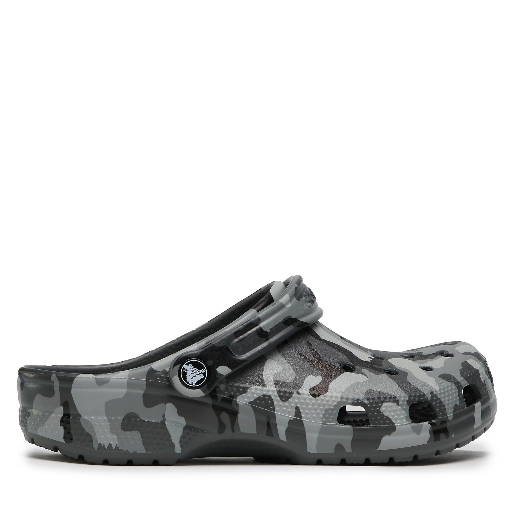 Pantoletten Crocs Classic Printed Camo Clog 206454 Grau von Crocs