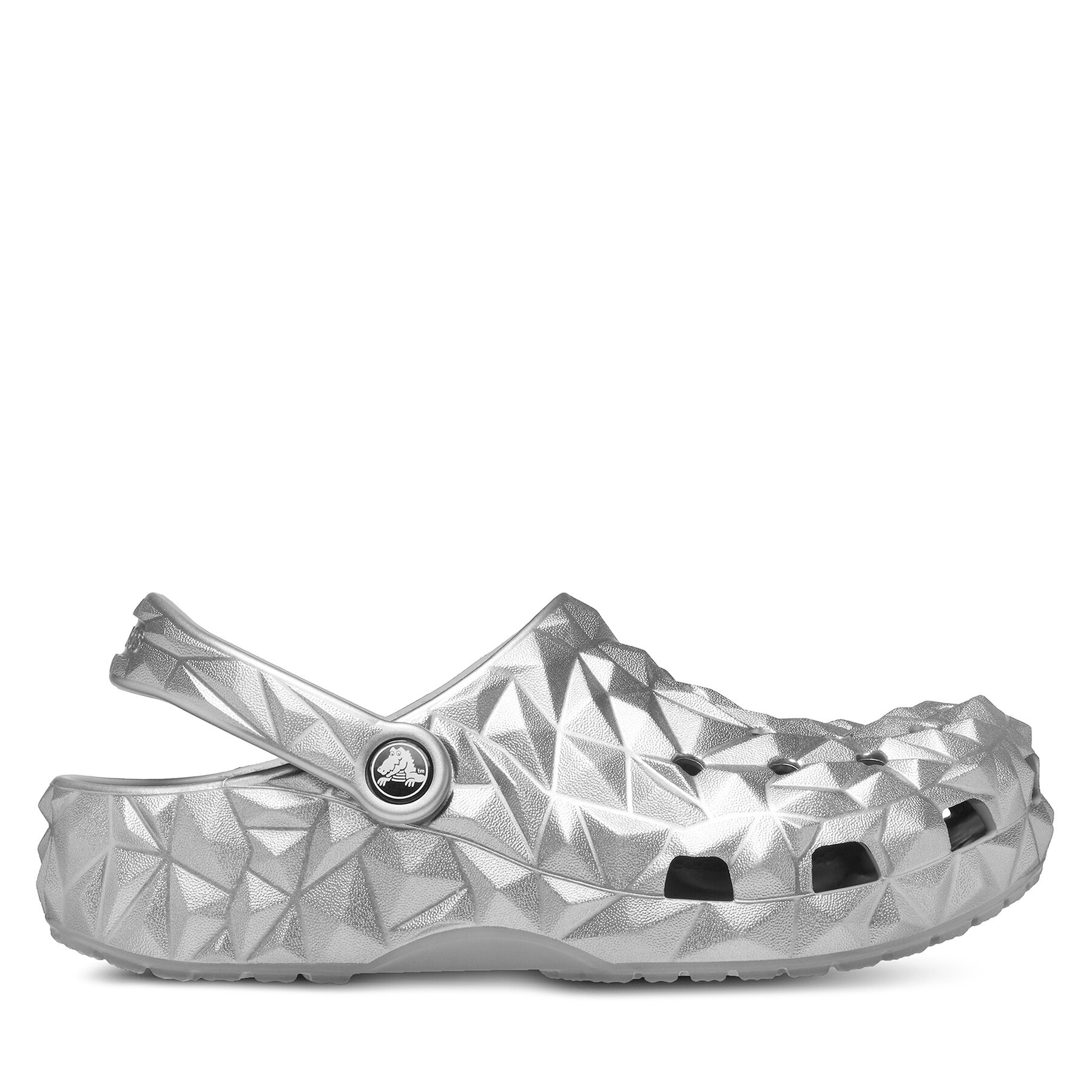 Pantoletten Crocs Cls Metallic Geometric Clog 210002 Silberfarben von Crocs