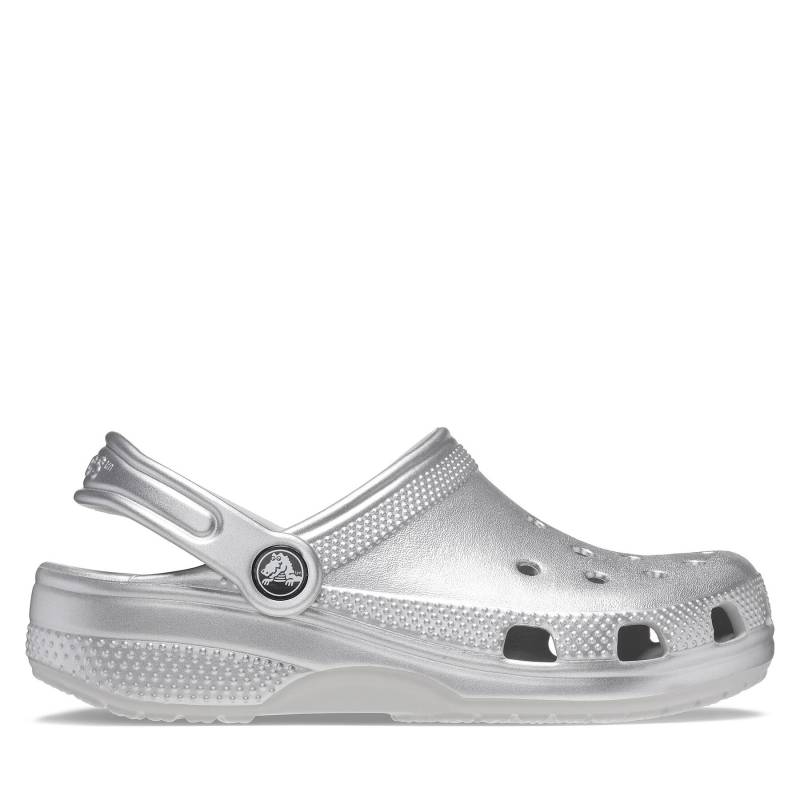 Pantoletten Crocs Crocs Classic Metallic Clog T 209198 Silberfarben von Crocs