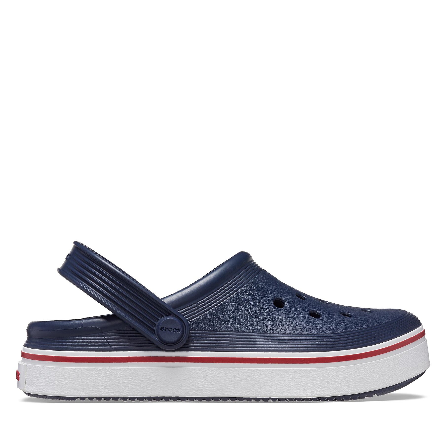 Pantoletten Crocs Crocs Crocband Clean Clog Kids 208477 Dunkelblau von Crocs