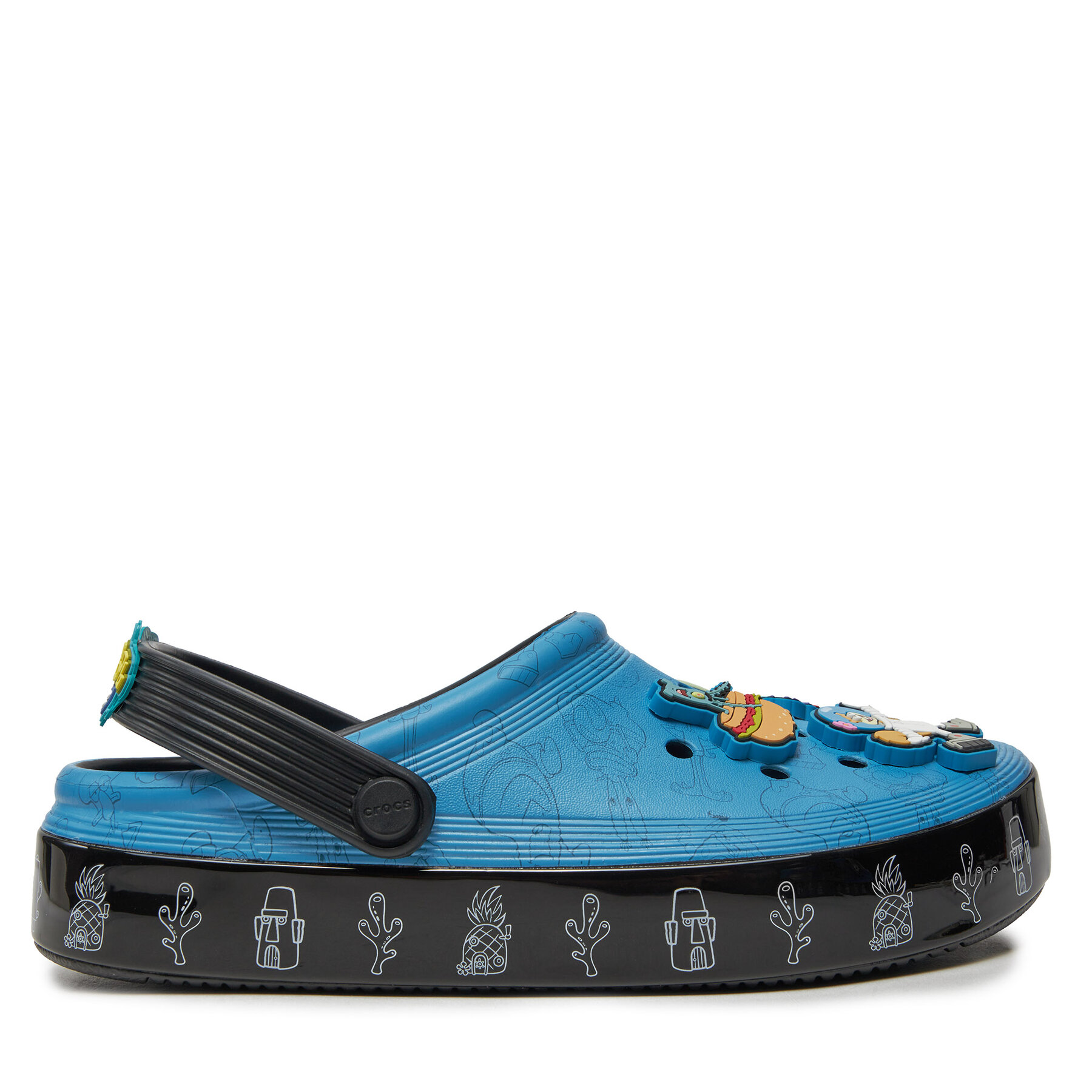 Pantoletten Crocs Spongebob Multi Off Court Clog 209825 Schwarz von Crocs