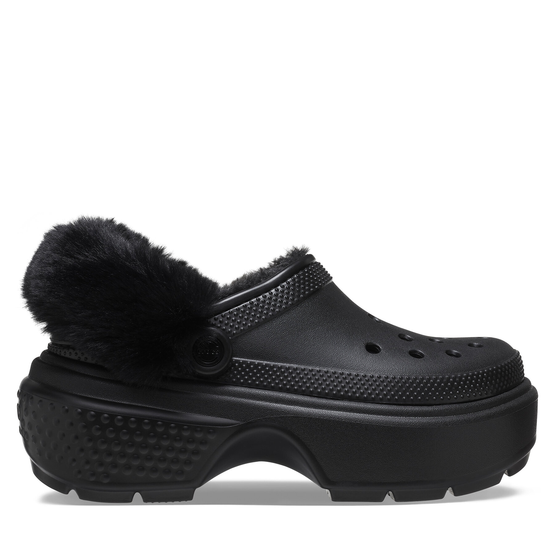 Pantoletten Crocs Stomp Lined Clog 208546 Schwarz von Crocs