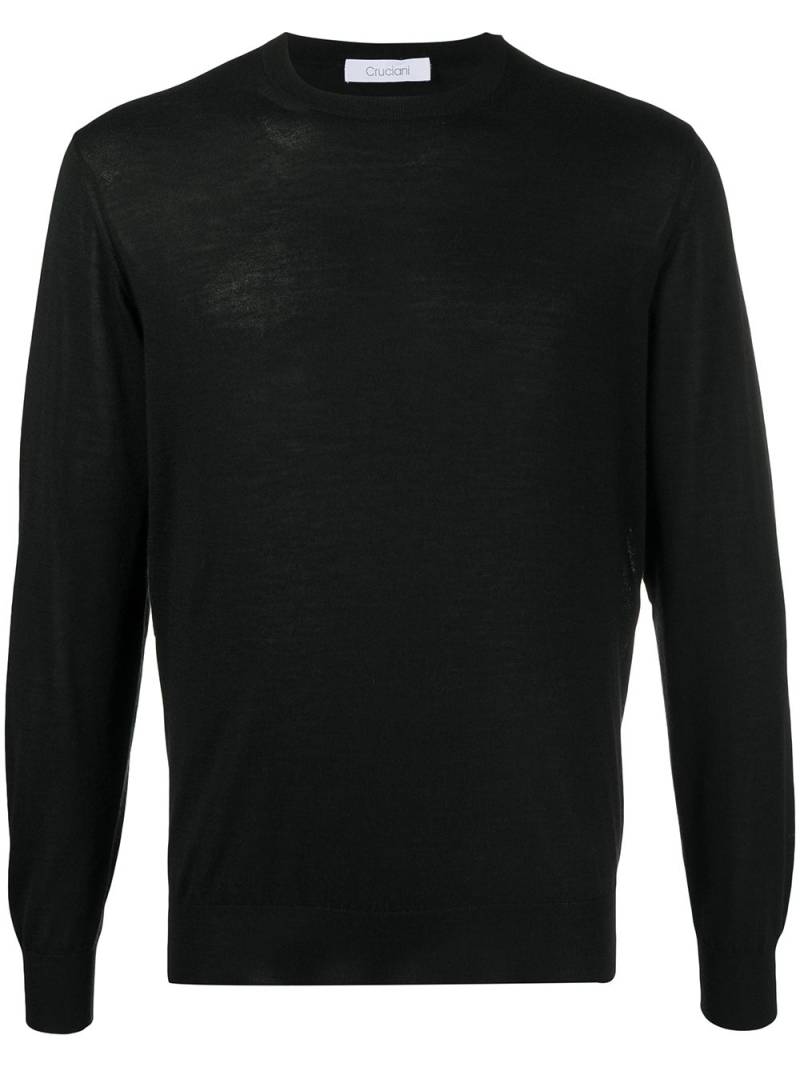 Cruciani crew neck knit jumper - Black von Cruciani