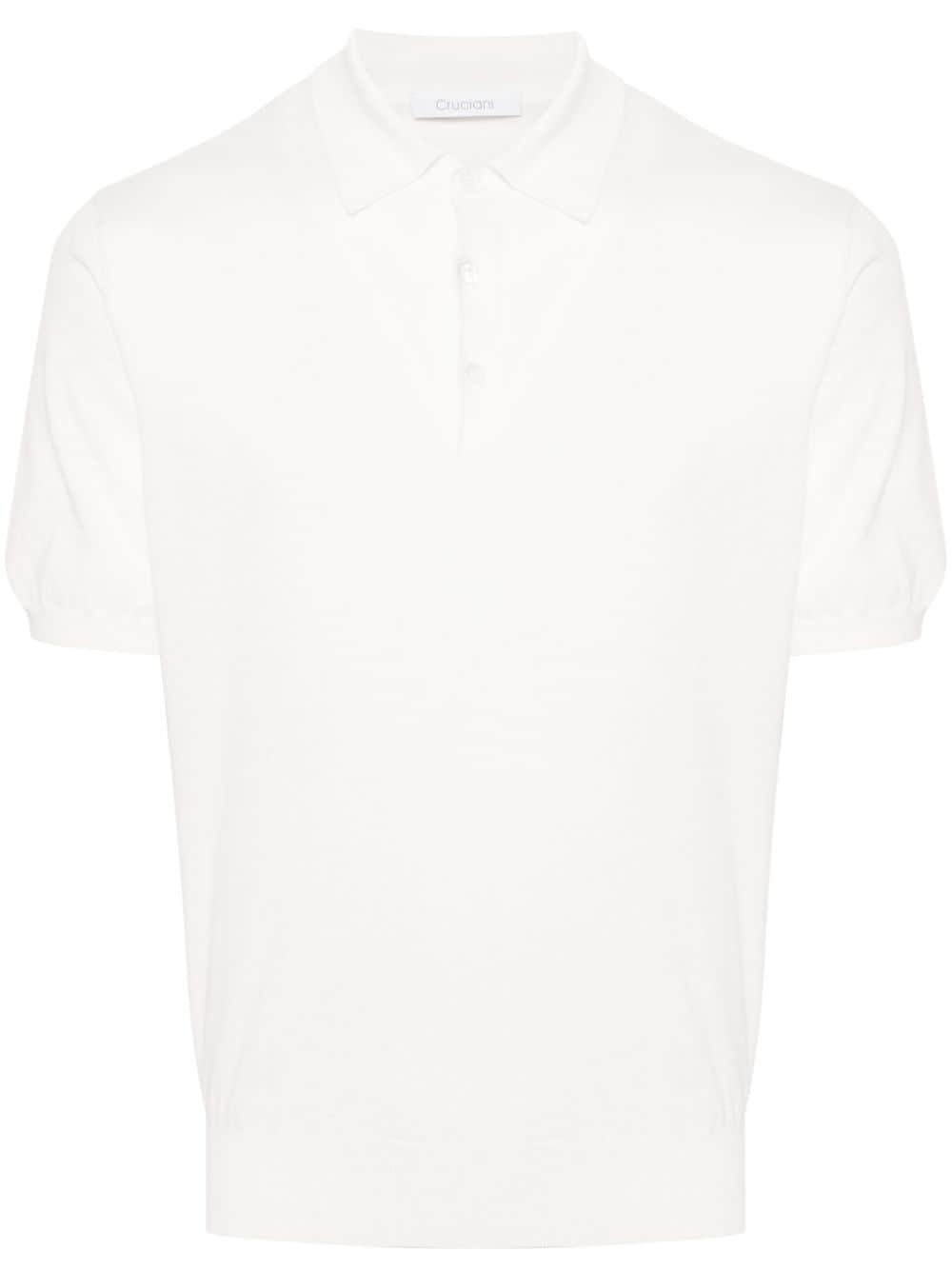 Cruciani fine-knit cotton polo shirt - White von Cruciani