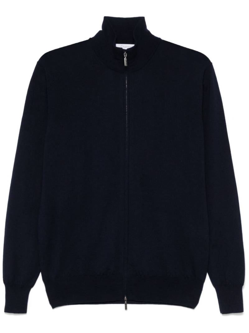 Cruciani high-neck cardigan - Blue von Cruciani