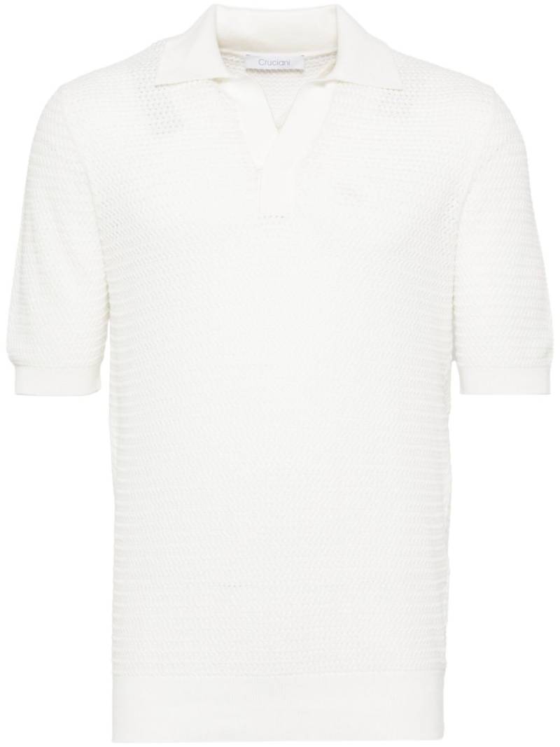 Cruciani knitted polo shirt - White von Cruciani