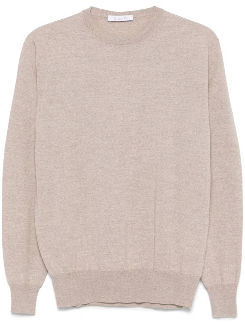 Cruciani marl-knit sweater - Neutrals von Cruciani