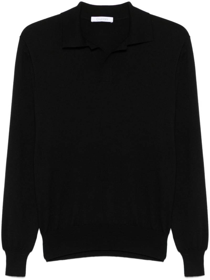 Cruciani wool polo shirt - Black von Cruciani