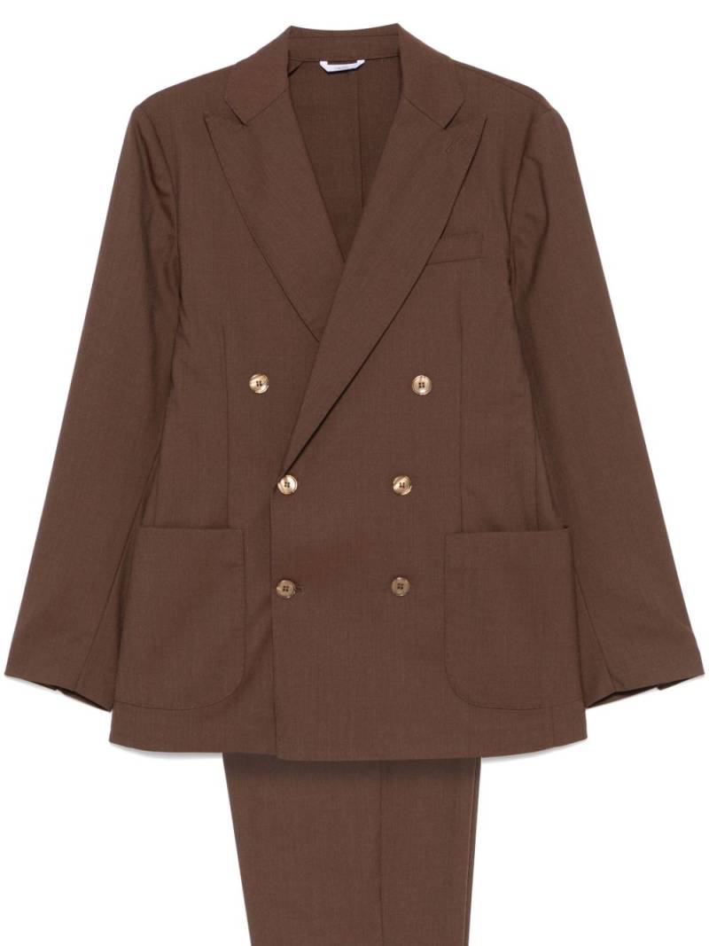 Cruna double-breasted suit - Brown von Cruna