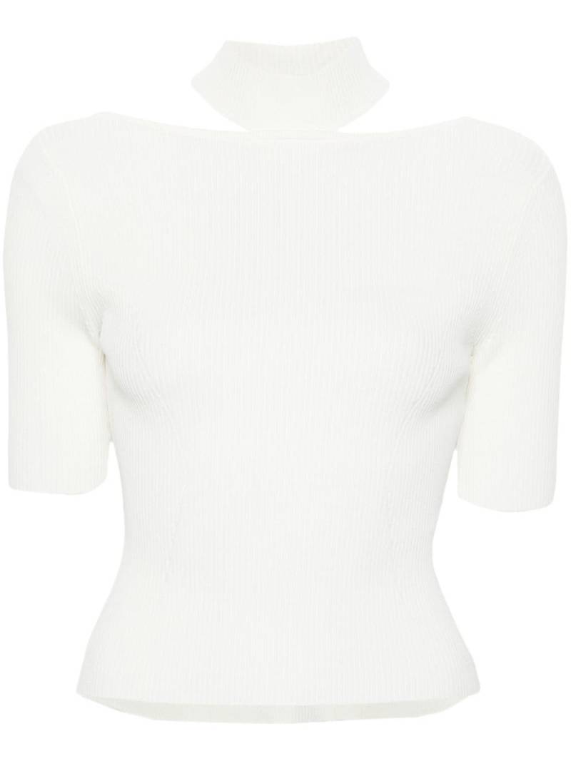 Cult Gaia Brianna ribbed T-shirt - White von Cult Gaia