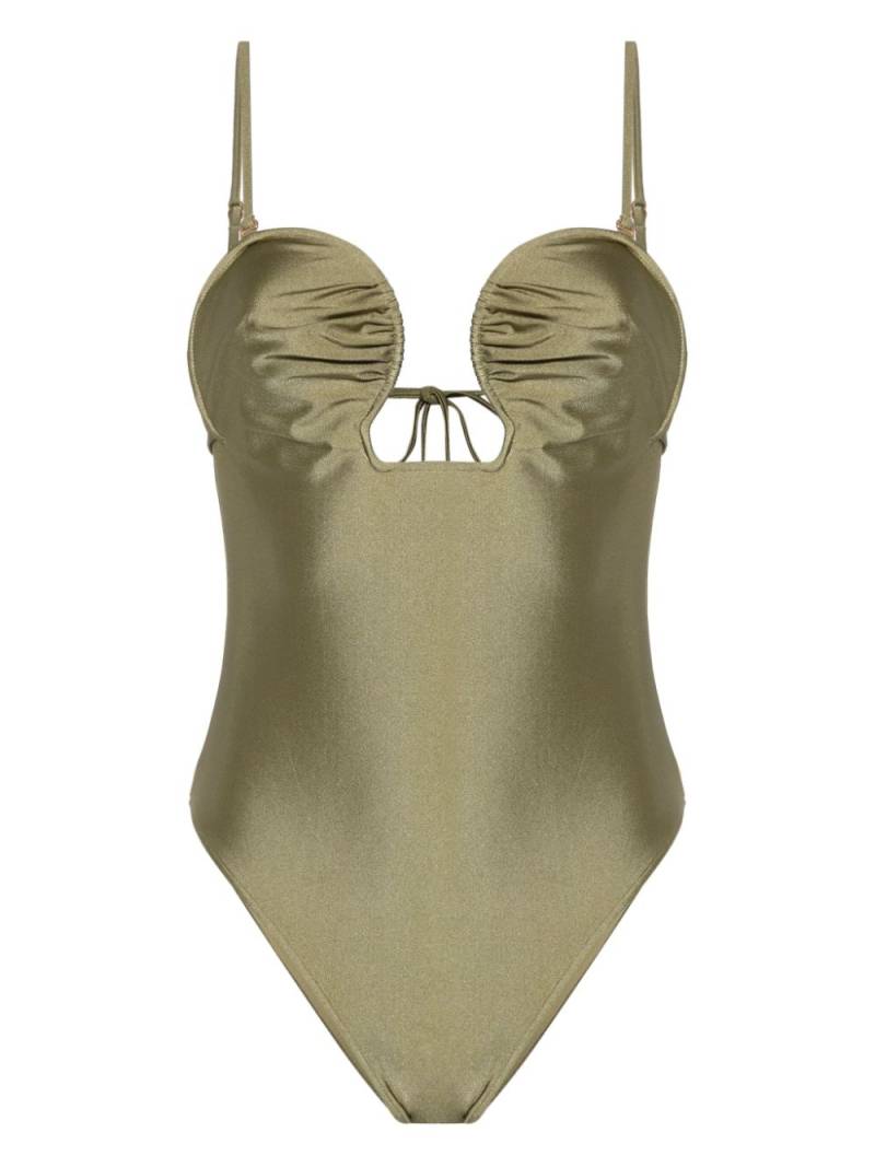 Cult Gaia Celia wired-neckline swimsuit - Green von Cult Gaia