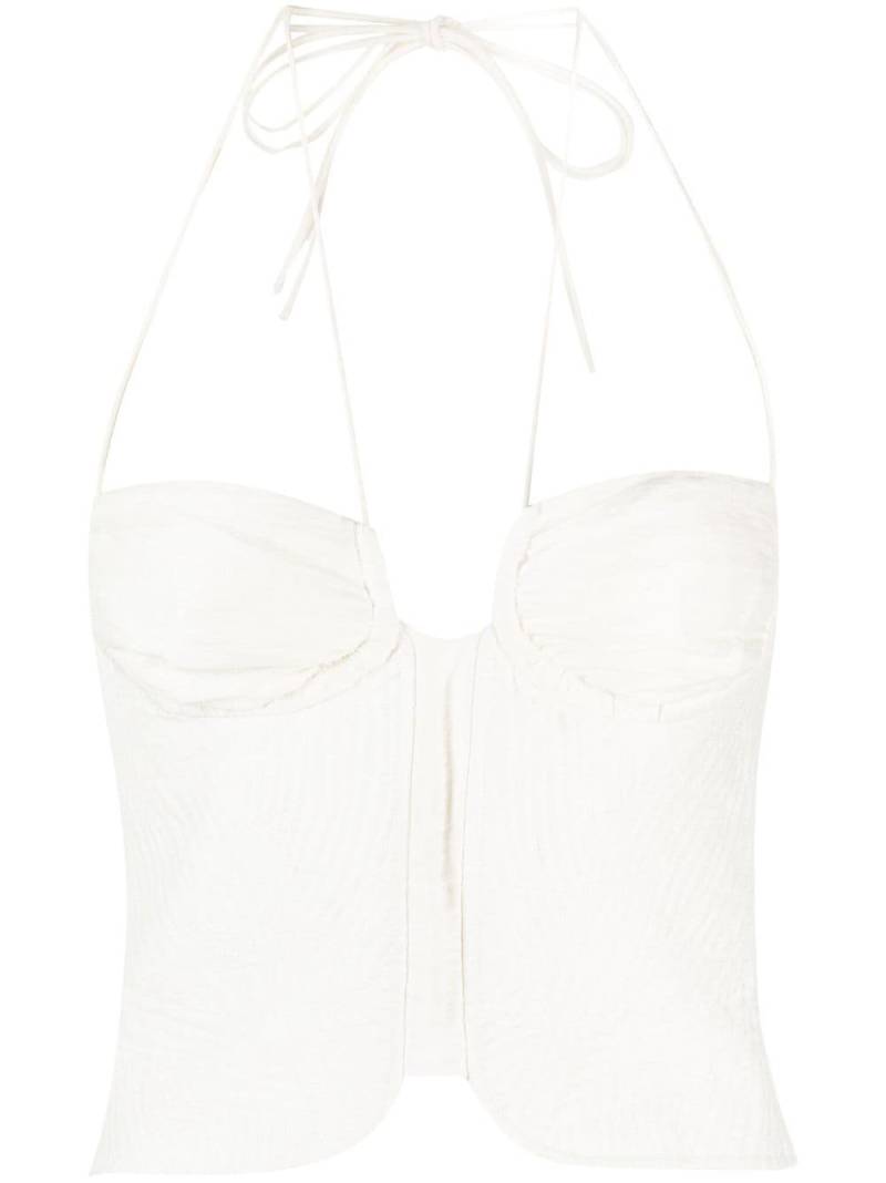 Cult Gaia Habana corset top - White von Cult Gaia