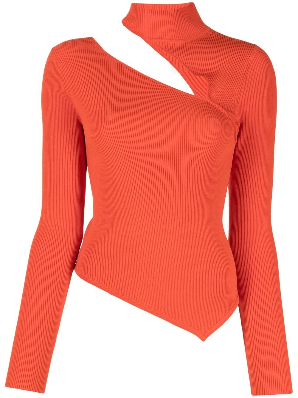 Cult Gaia Krislyn cut-out long-sleeve top - Orange von Cult Gaia