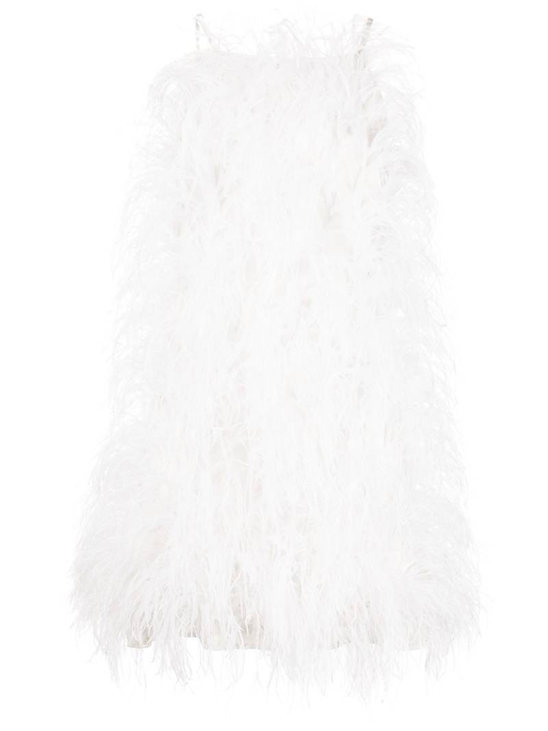 Cult Gaia Shannon feather dress - White von Cult Gaia