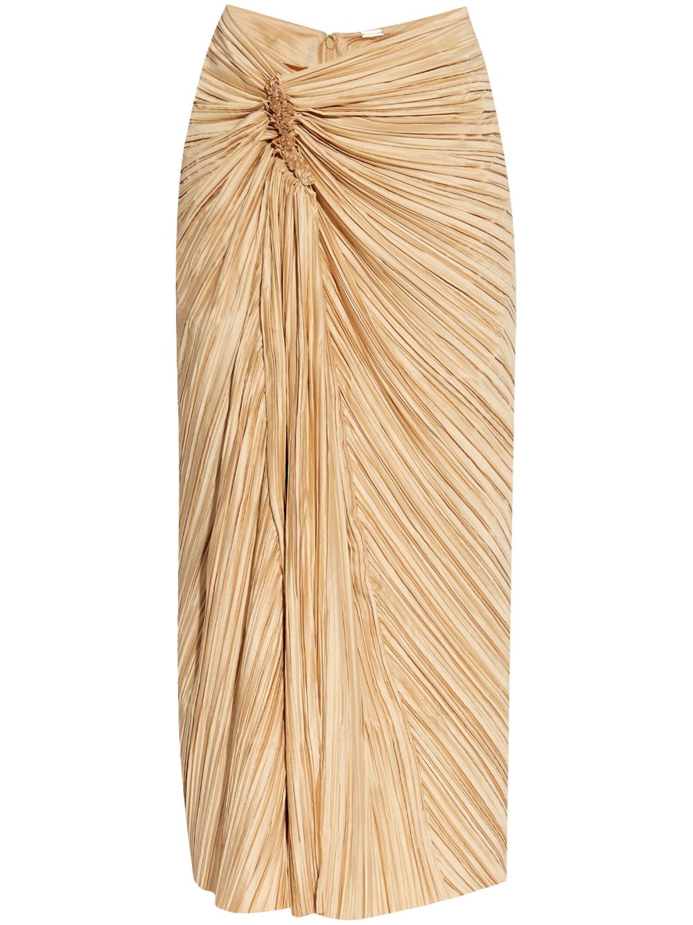 Cult Gaia draped-detailed midi skirt - Neutrals von Cult Gaia