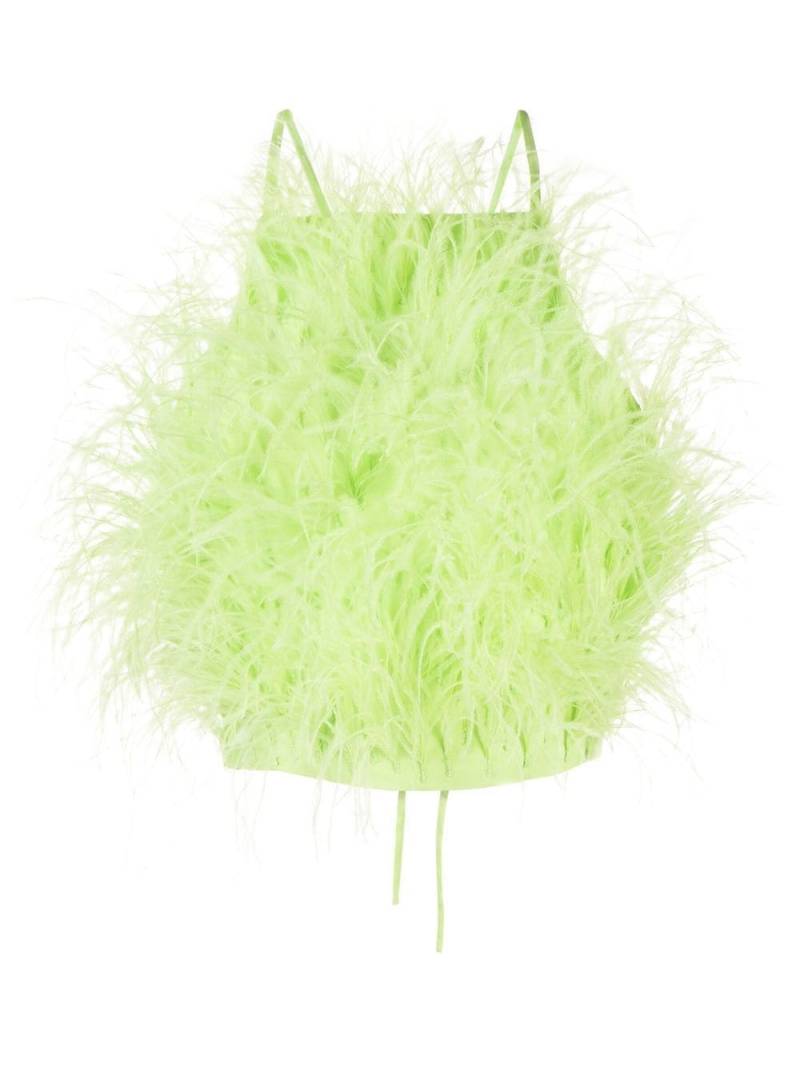 Cult Gaia feather-detail crop top - Green von Cult Gaia