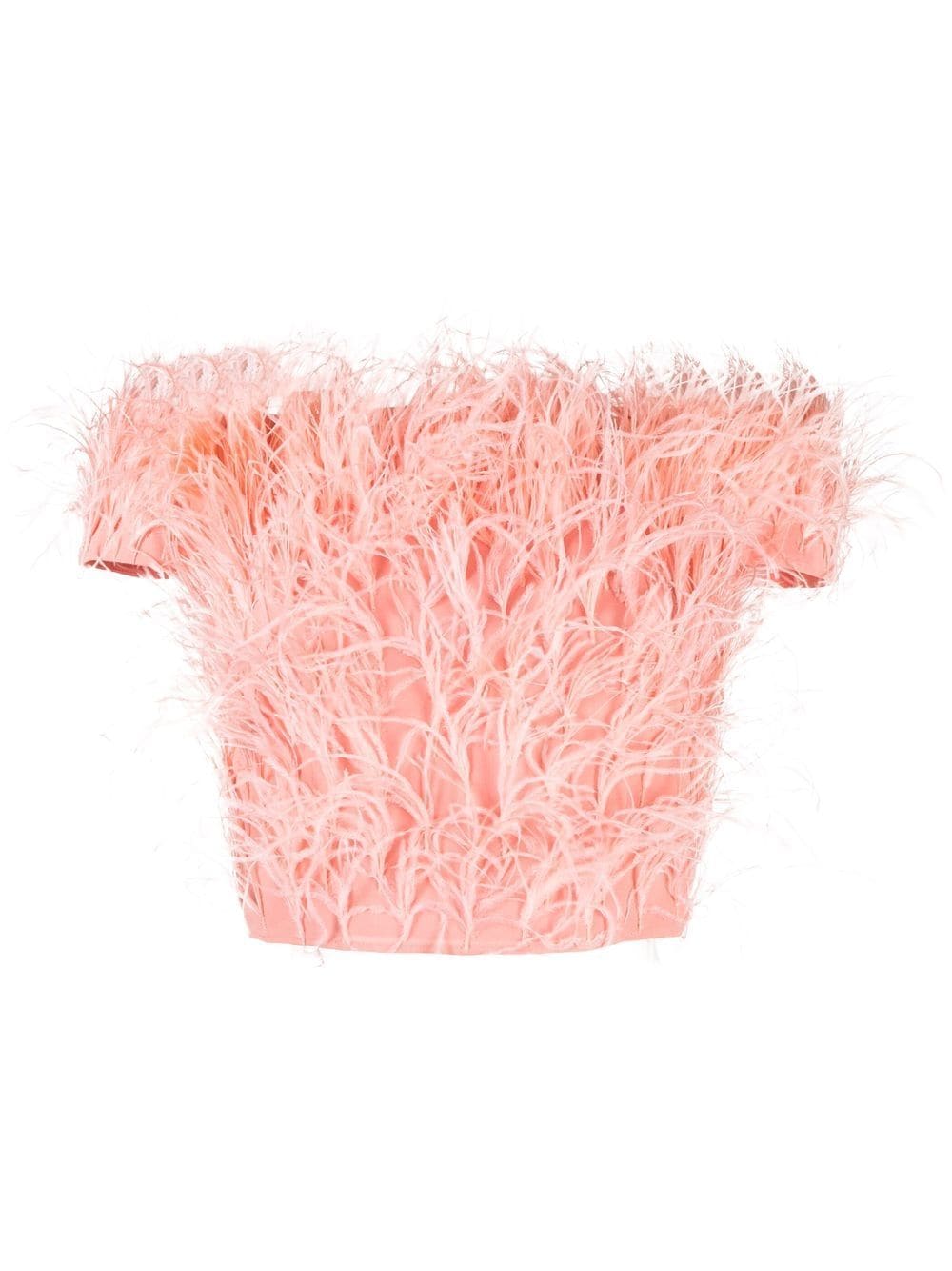 Cult Gaia feather-detail crop top - Pink von Cult Gaia