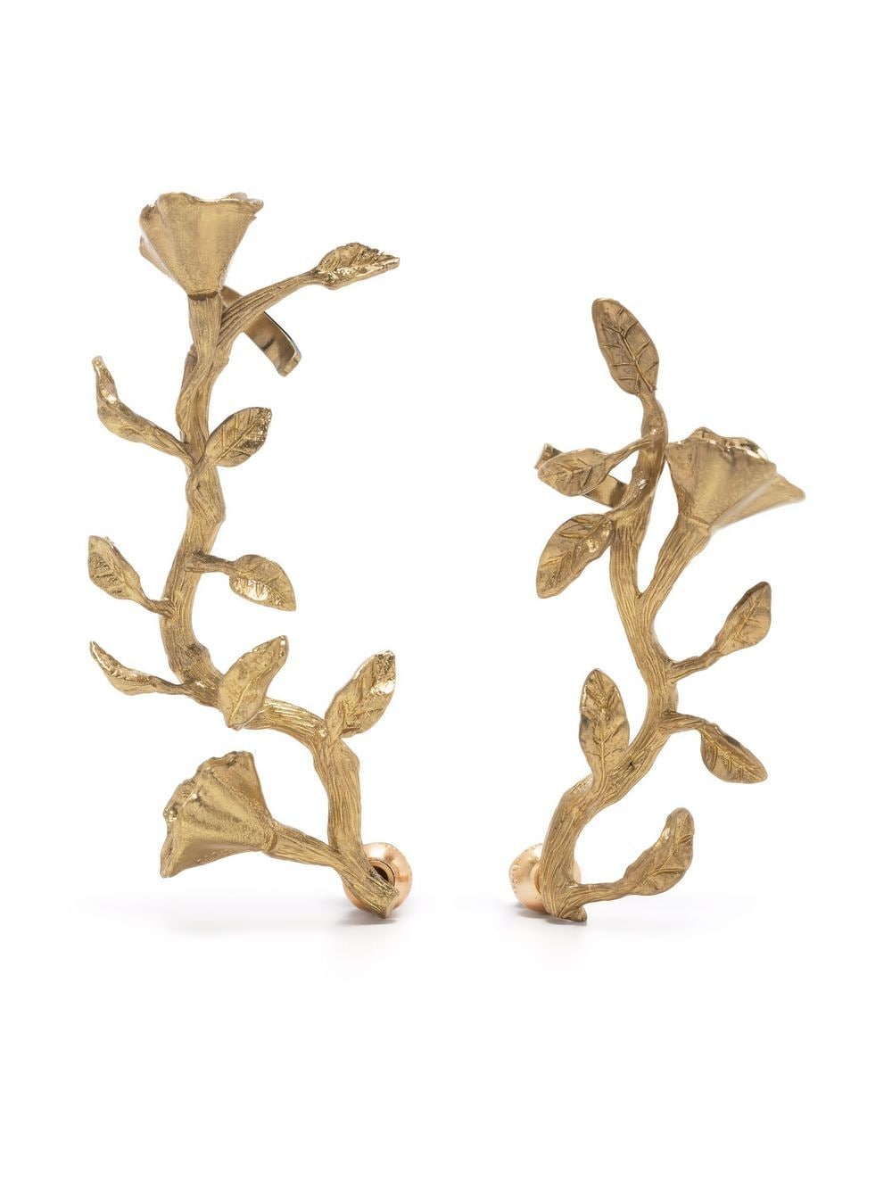 Cult Gaia floral brushed-effect earrings - Gold von Cult Gaia
