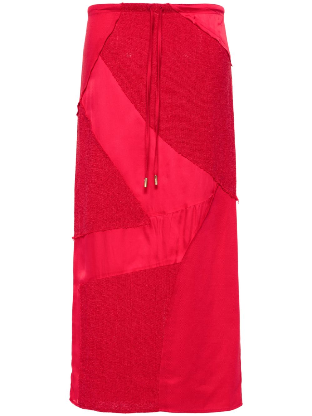 Cult Gaia patchwork midi skirt - Red von Cult Gaia