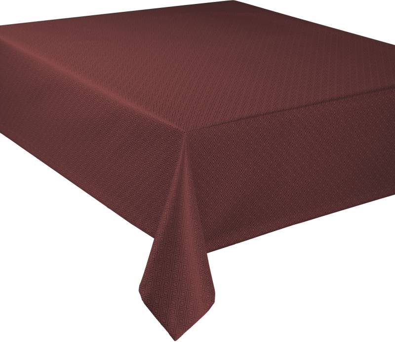 Curt Bauer Tischdecke »3947 Riga, mit Rautenmotiv, Damast-Tischwäsche«, (1 St.), aus 59% Baumwolle, 41% Polyester, merzerisiert, mit Fleckschutz von Curt Bauer