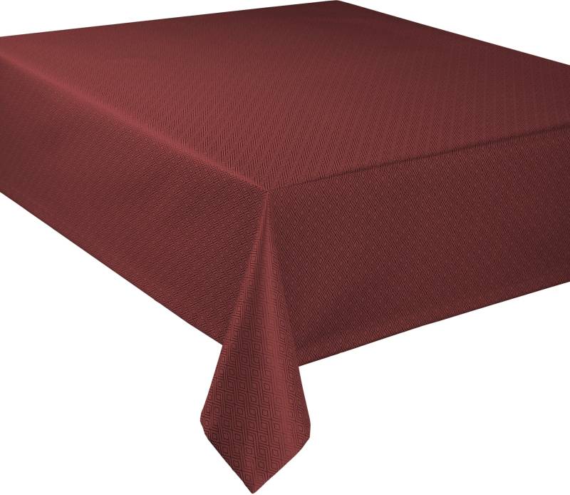 Curt Bauer Tischdecke »3947 Riga, mit Rautenmotiv, Damast-Tischwäsche«, (1 St.), aus 59% Baumwolle, 41% Polyester, merzerisiert, mit Fleckschutz von Curt Bauer