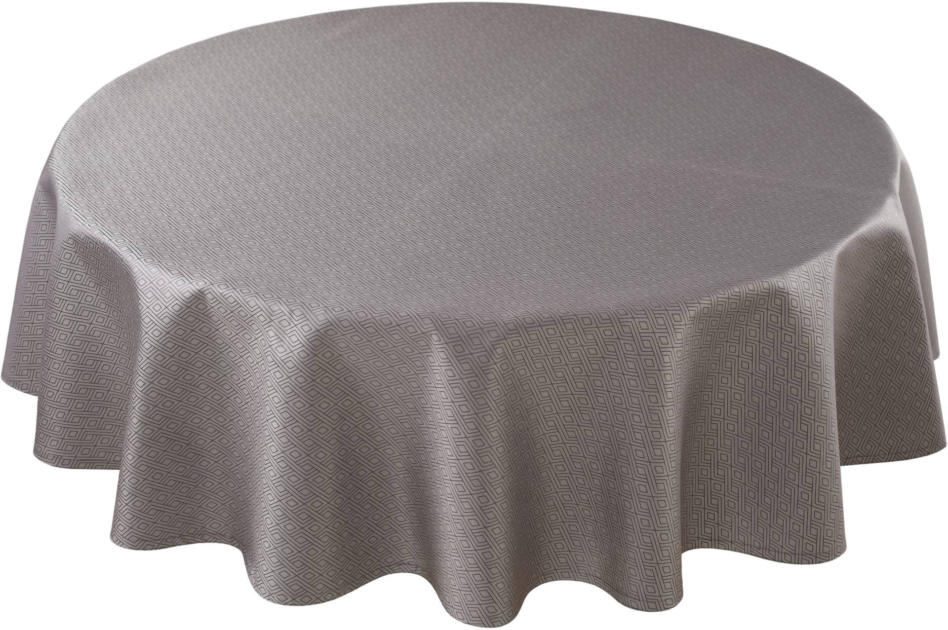 Curt Bauer Tischdecke »3947 Riga, rund, mit Rautenmotiv, Damast-Tischwäsche«, (1 St.), aus 59% Baumwolle, 41% Polyester, merzerisiert, mit Fleckschutz von Curt Bauer