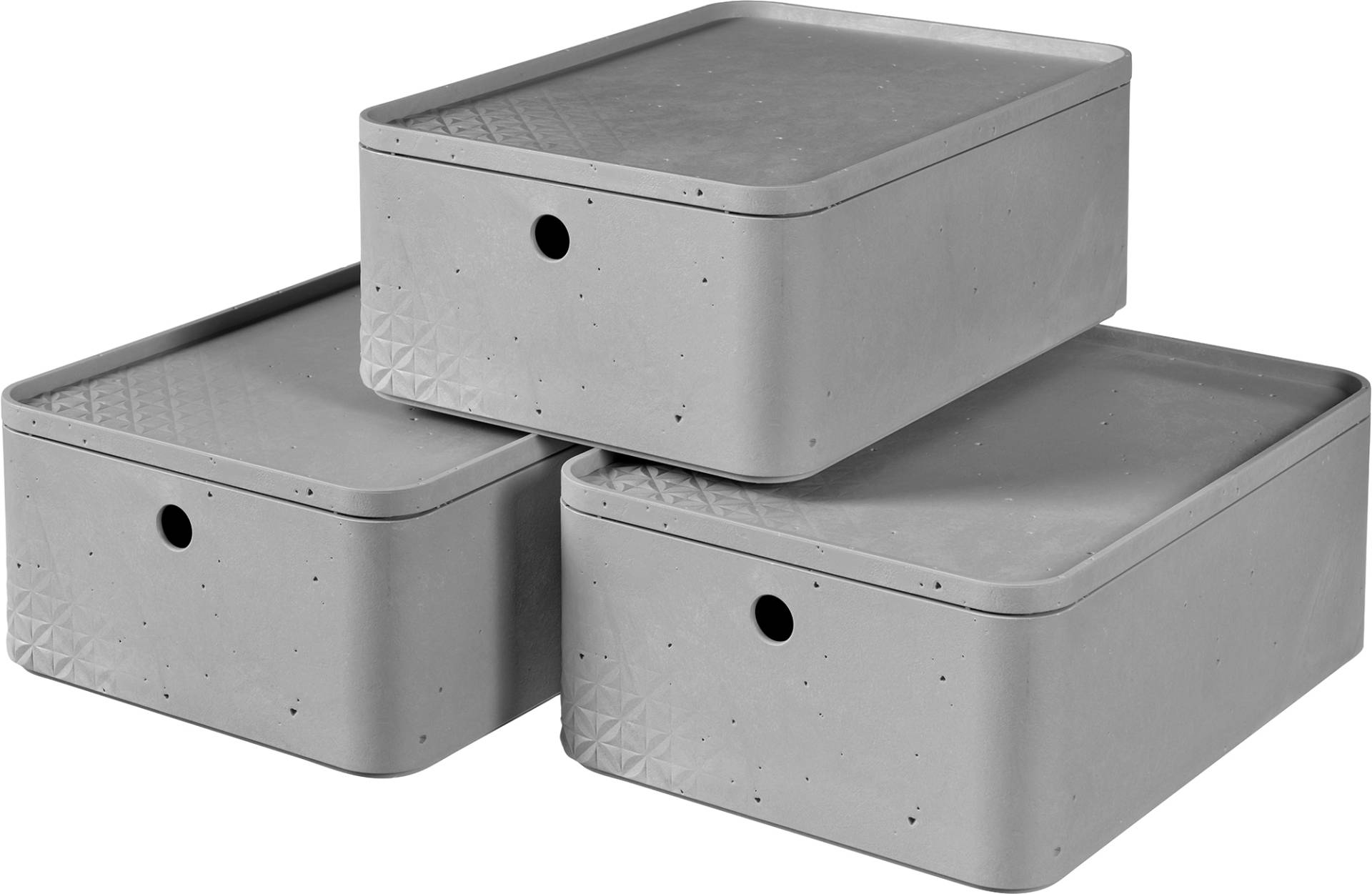 Curver Organizer »BETON M«, (Set, 3 St.), Aufbewahrungsbox, stapelbar, je 8 Liter von Curver