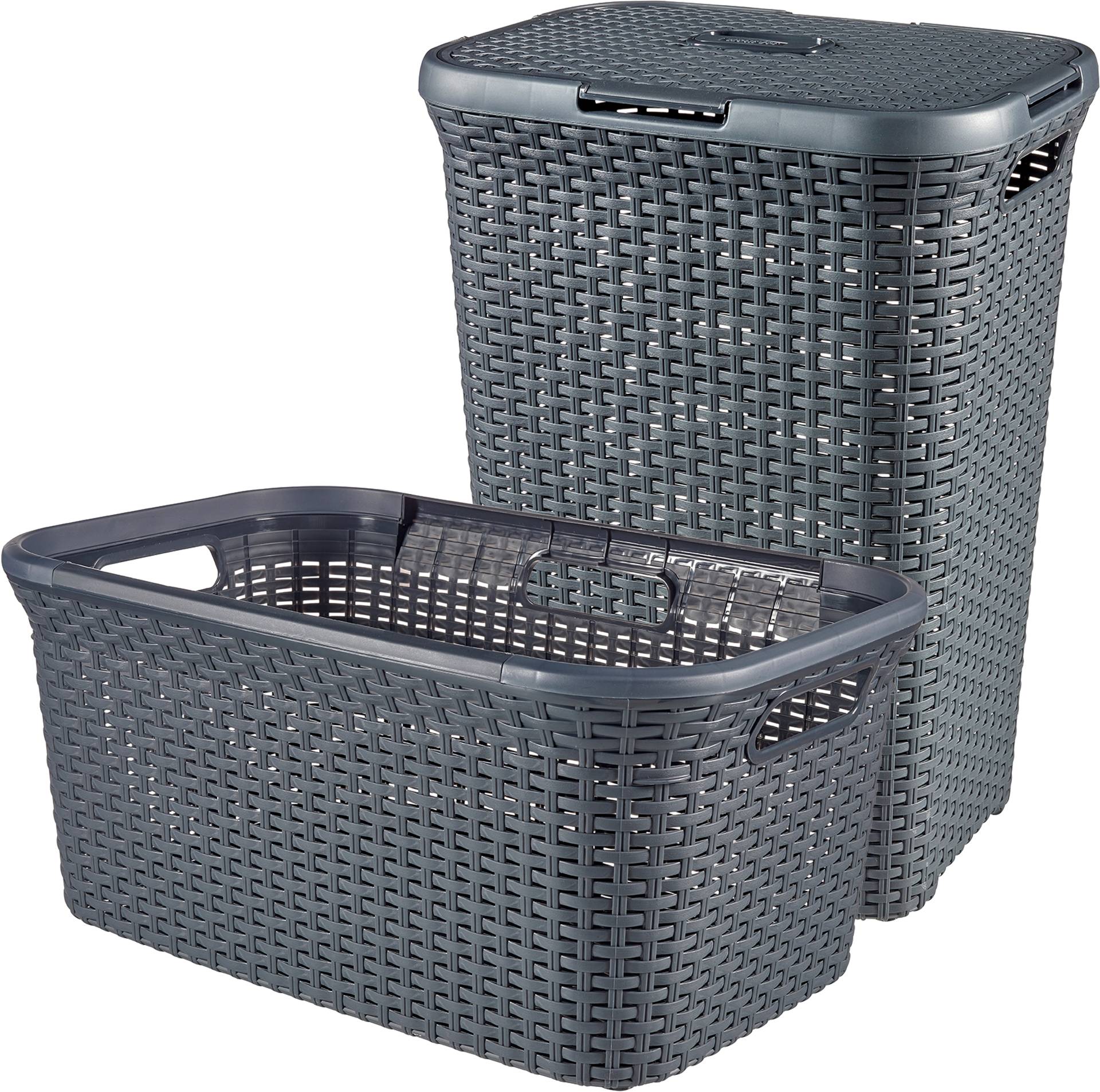 Curver Wäschekorb »Style«, (Set, 2 St.), Wäschebox (60L) und Wäschekorb (45L) von Curver