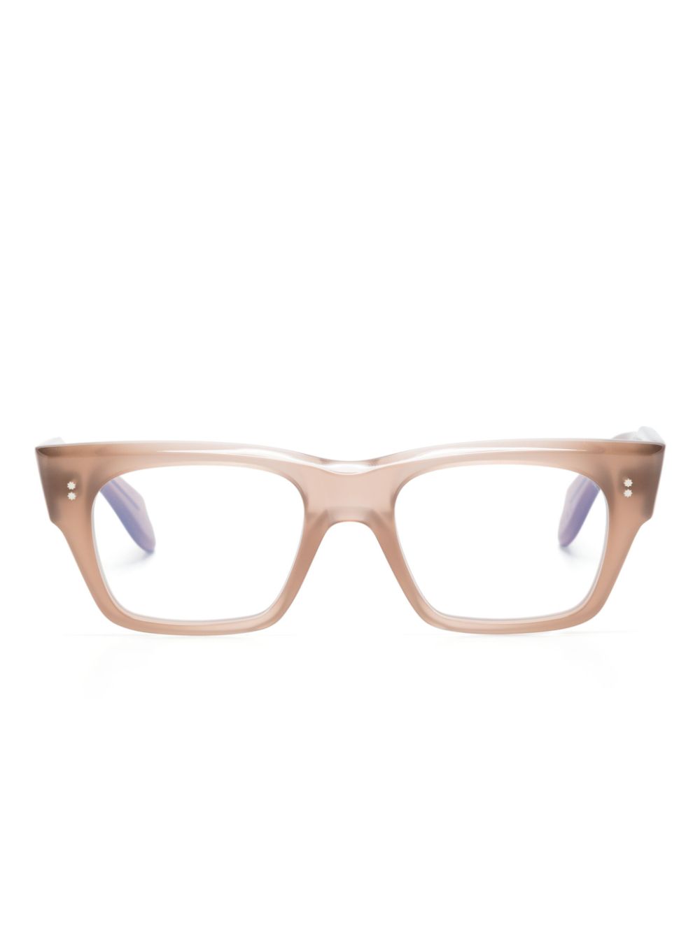 Cutler & Gross logo-engraved rectangle-frame glasses - Neutrals von Cutler & Gross