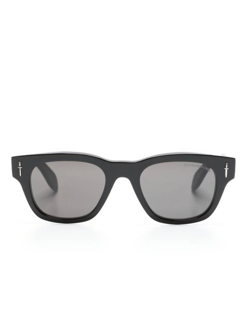 Cutler & Gross logo-plaque square-frame sunglasses - Black von Cutler & Gross