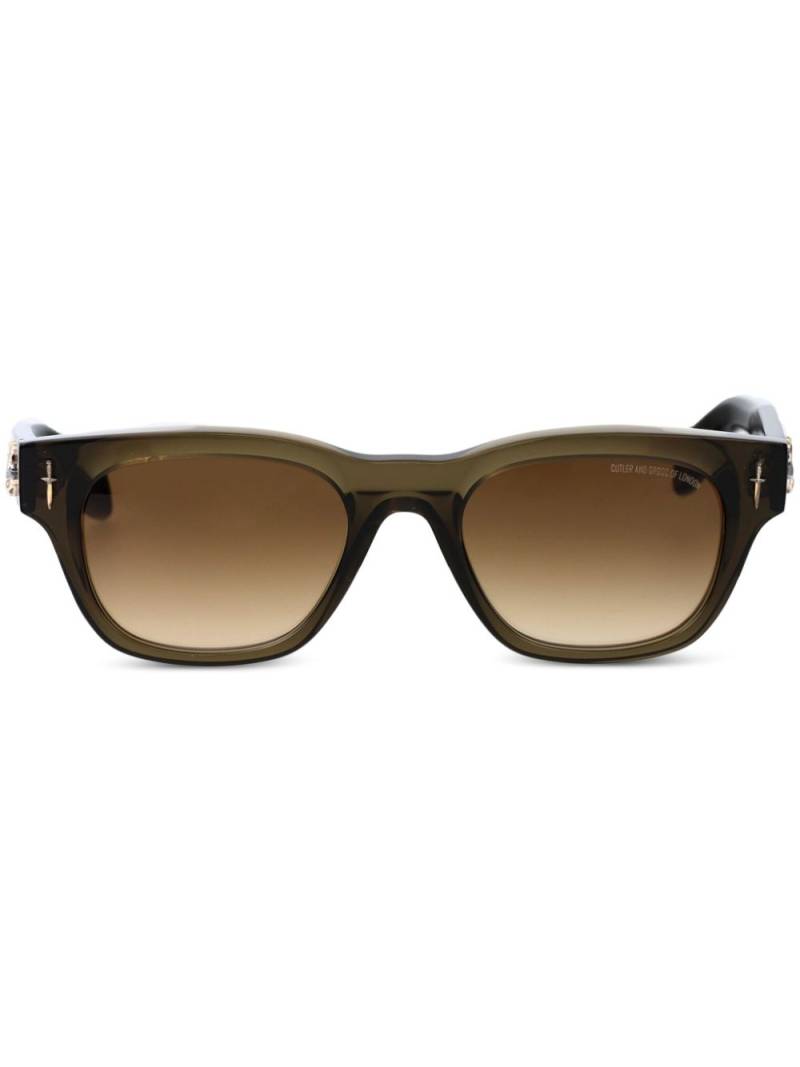 Cutler & Gross rectangle-frame sunglasses - Green von Cutler & Gross