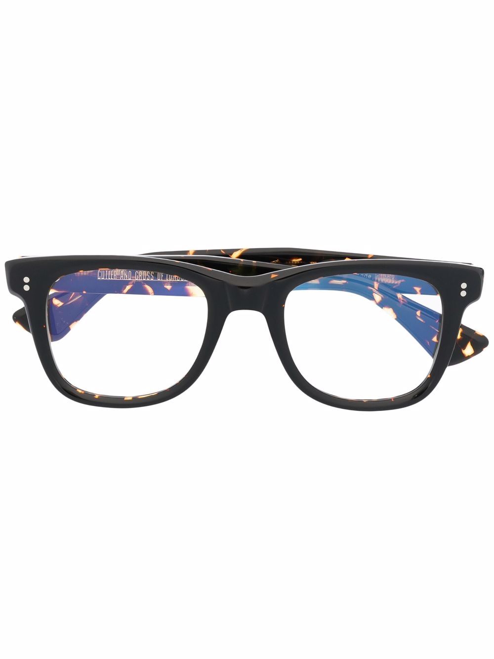 Cutler & Gross tortoiseshell-effect wayfarer glasses - Black von Cutler & Gross