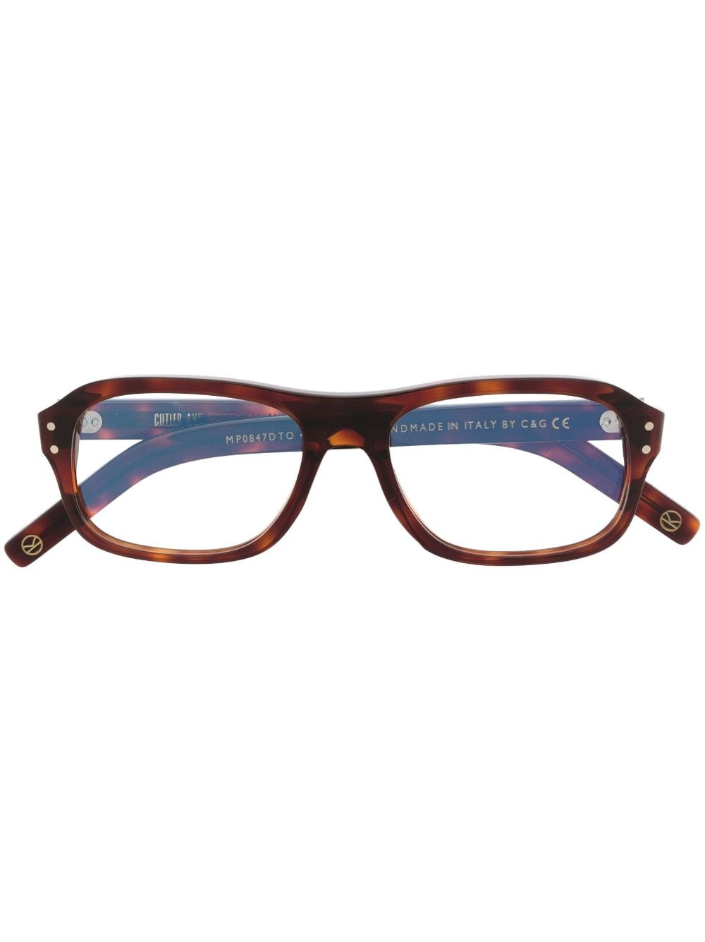 Cutler & Gross tortoiseshell rectangular-frame glasses - Brown von Cutler & Gross