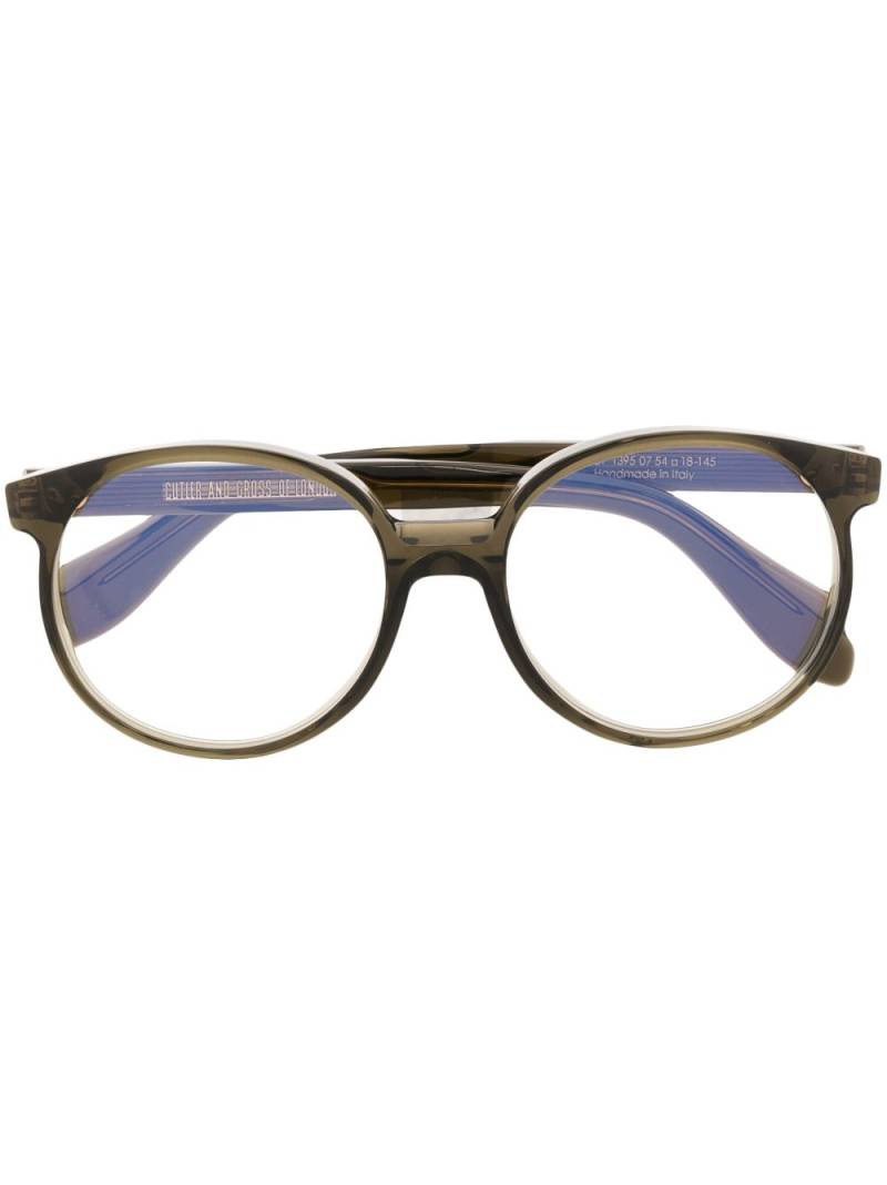 Cutler & Gross translucent-design round-frame glasses - Green von Cutler & Gross