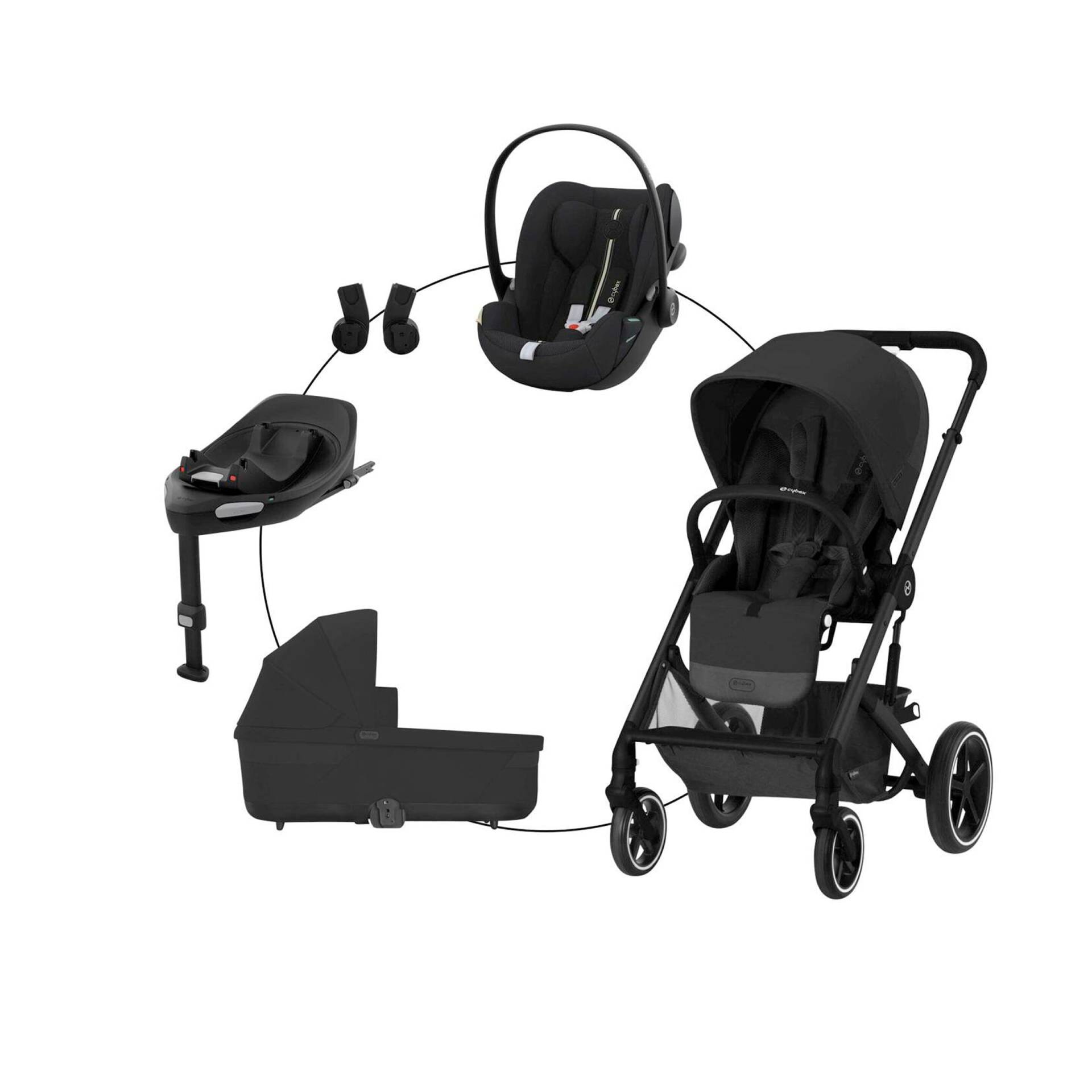 Kombikinderwagen Balios S Lux Travel-Set inkl. Babyschale Cloud G i-Size und Isofix-Basis Base G von Cybex