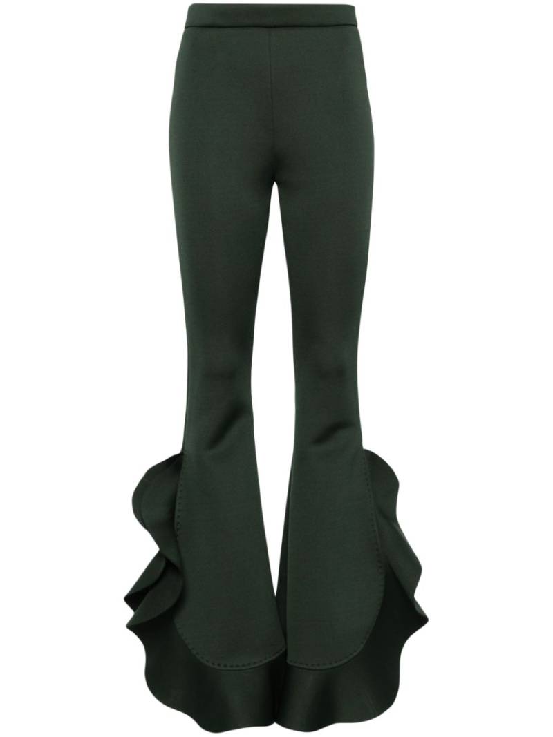 Cynthia Rowley Astro ruffled flared trousers - Green von Cynthia Rowley