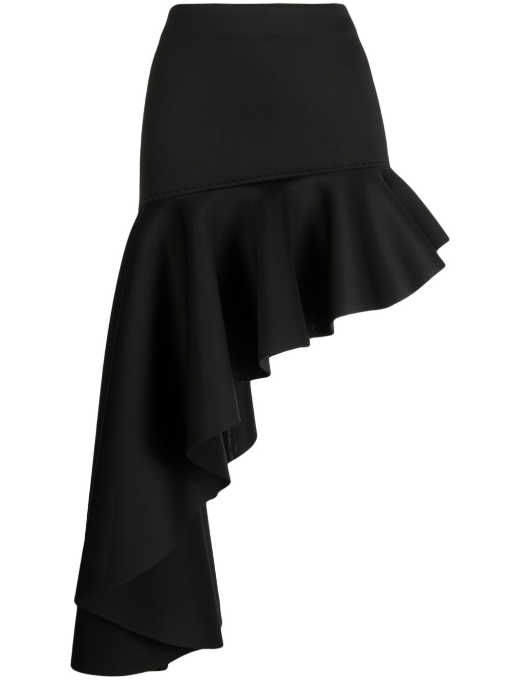 Cynthia Rowley asymmetric ruffled skirt - Black von Cynthia Rowley