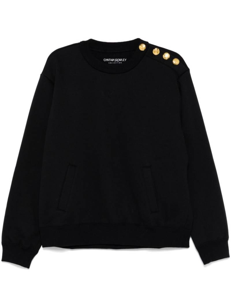 Cynthia Rowley buttoned-shoulder sweatshirt - Black von Cynthia Rowley