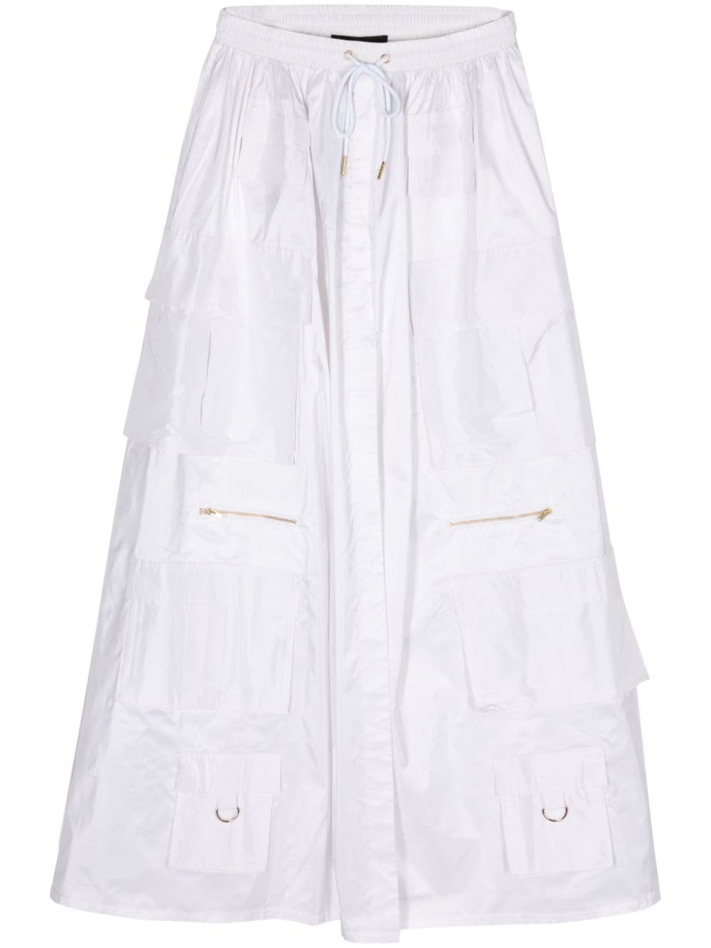 Cynthia Rowley drawstring-waist silk cargo skirt - White von Cynthia Rowley