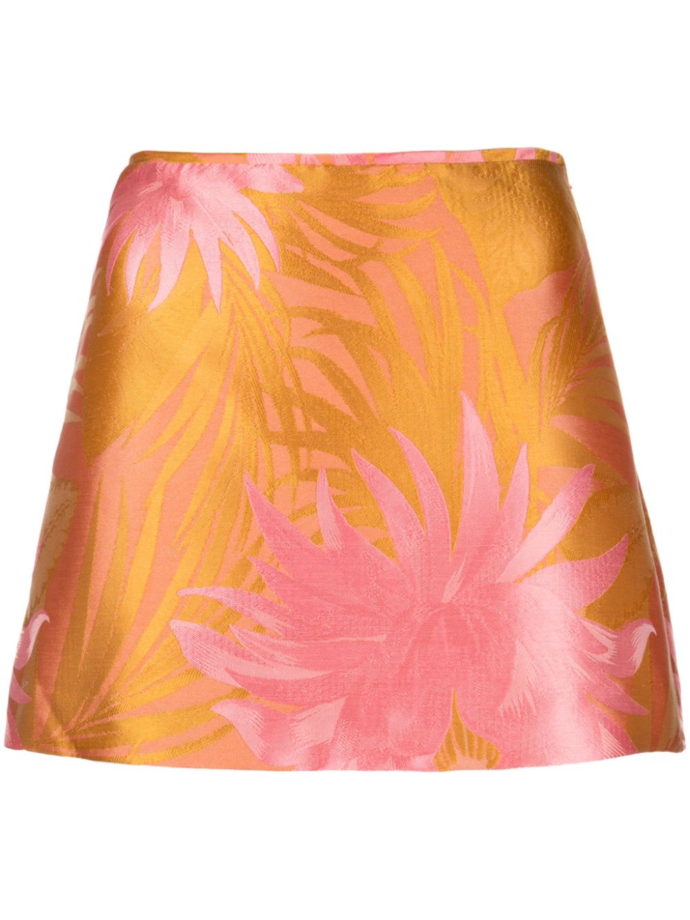 Cynthia Rowley floral-jacquard mini skirt - Orange von Cynthia Rowley