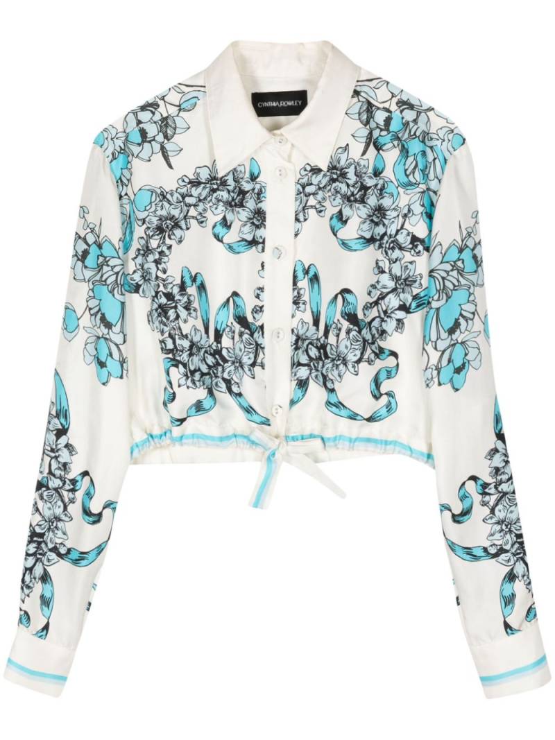 Cynthia Rowley floral-print silk shirt - White von Cynthia Rowley