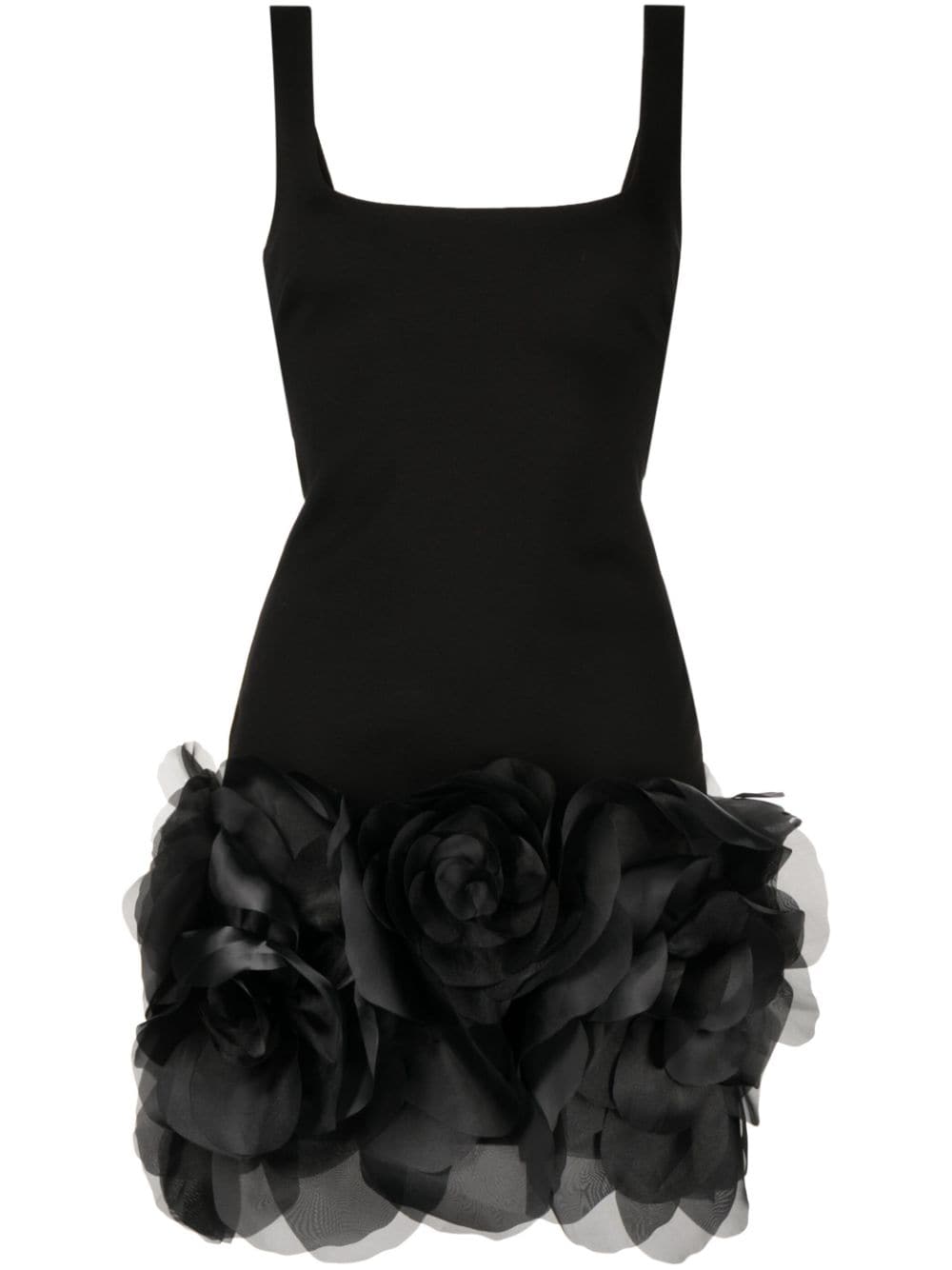 Cynthia Rowley flower-appliqué sleeveless dress - Black von Cynthia Rowley